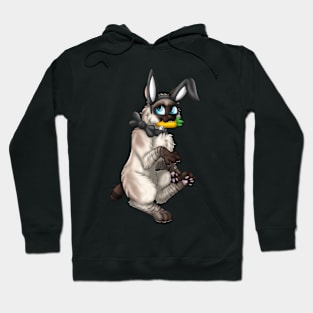 Bobtail BunnyCat: Seal Lynx Point (Black) Hoodie